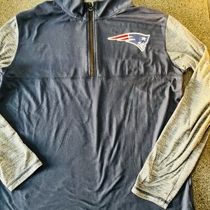 Fanatics Pro Line New England Patriots Navy and Gray Zip-Up